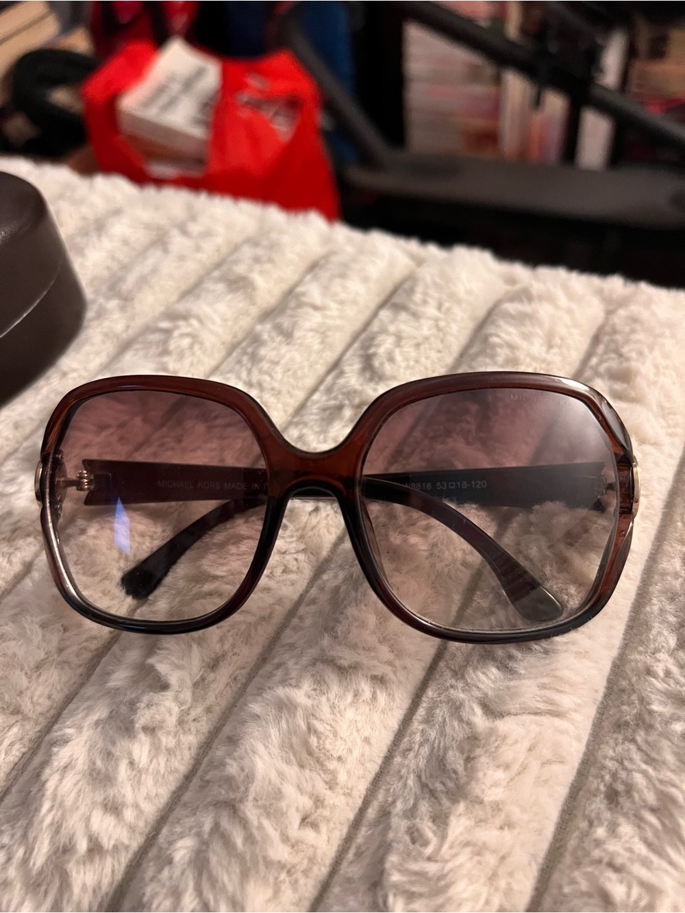Michael Kors Black Oversized Square Sunglasses
